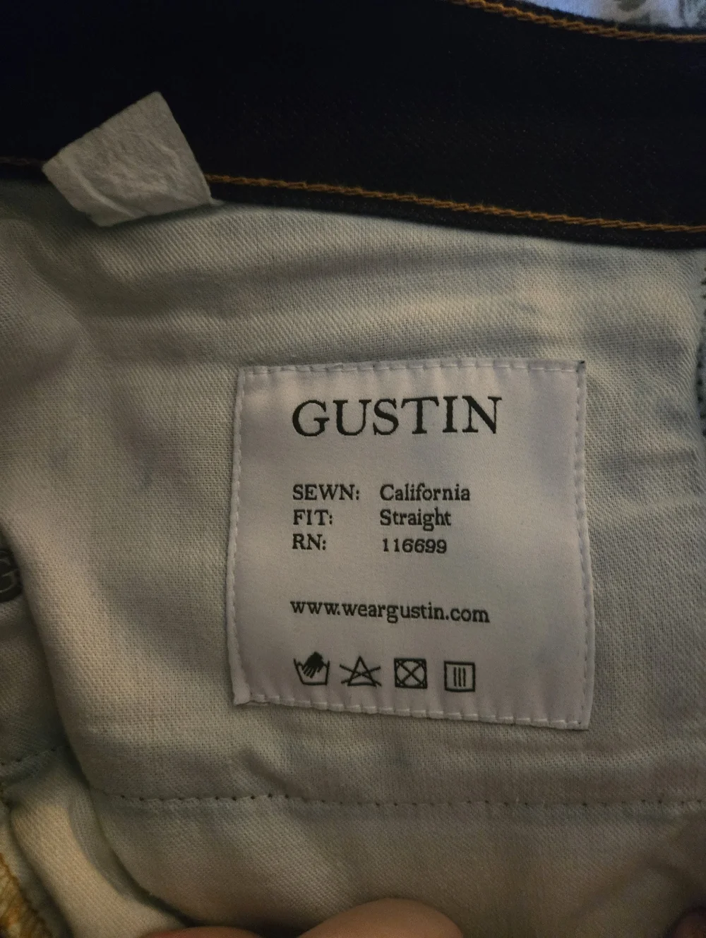 Gustin Men's Dark Indigo Straight Jeans